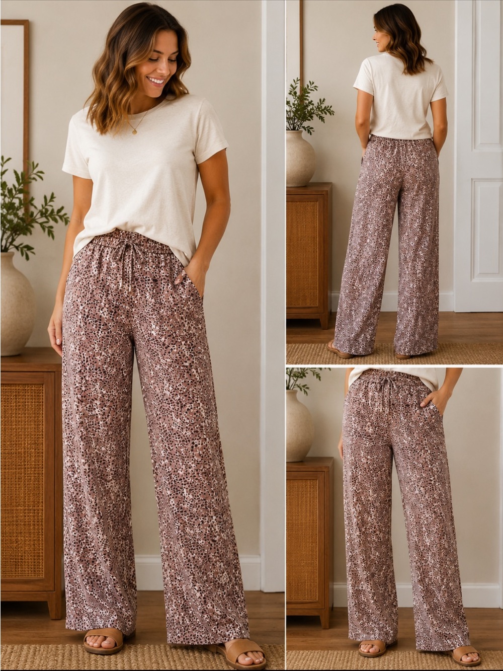Serra animal print pants